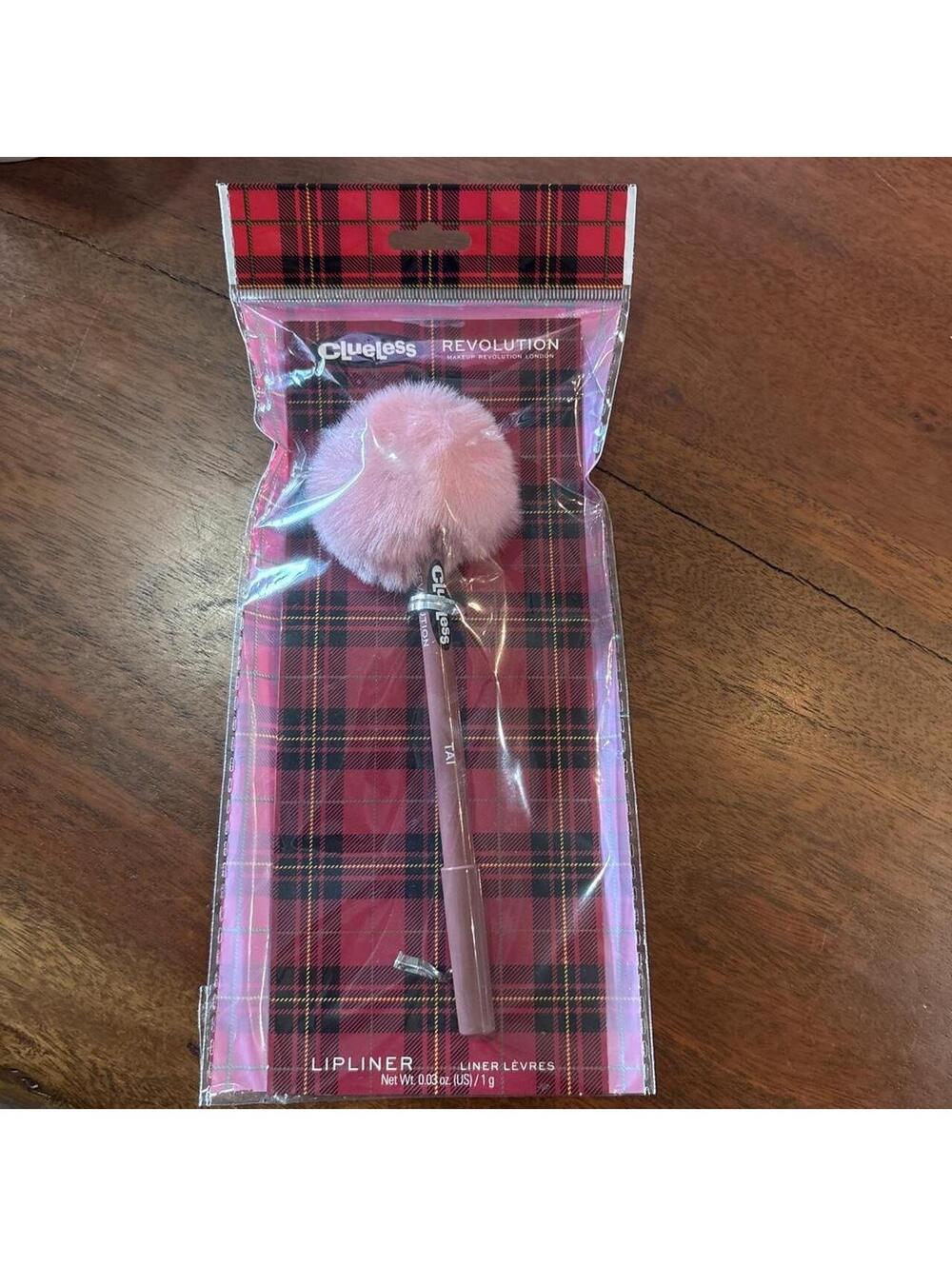 Clueless Revolution pink pom pom lip pencil. NEW!
